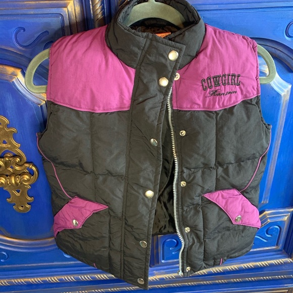 Ransom Ranch Other - Ransom Ranch Girls Cowgirl Puff Vest Button Med